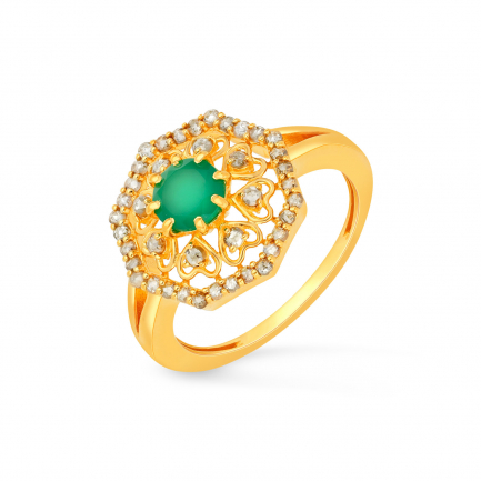 Amira Gold — Uncut Diamond Ring