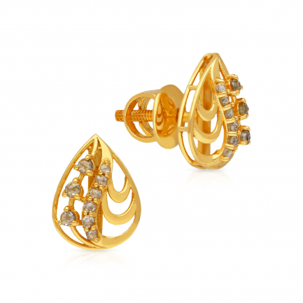 Amira Gold — Uncut Diamond Earring
