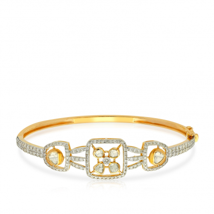Amira Gold — Uncut Diamond Bangle