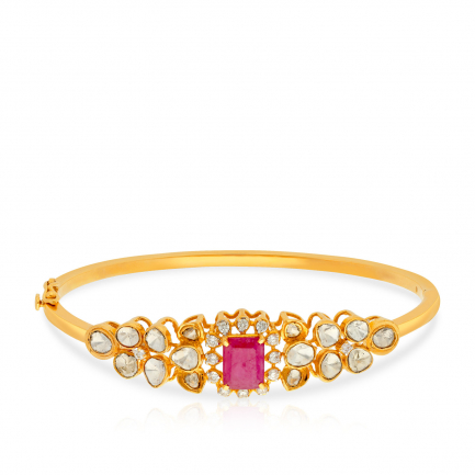 Amira Gold — Uncut Diamond Bangle