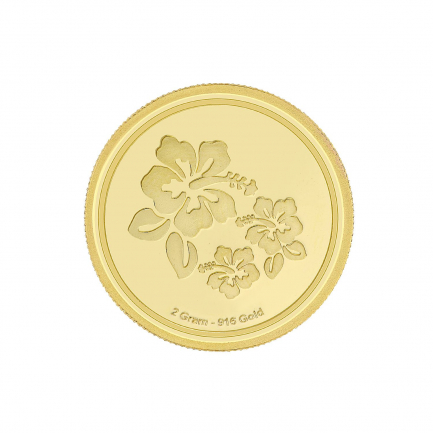 Amira Gold — 916 Purity 2 Grams Flower Gold Coin