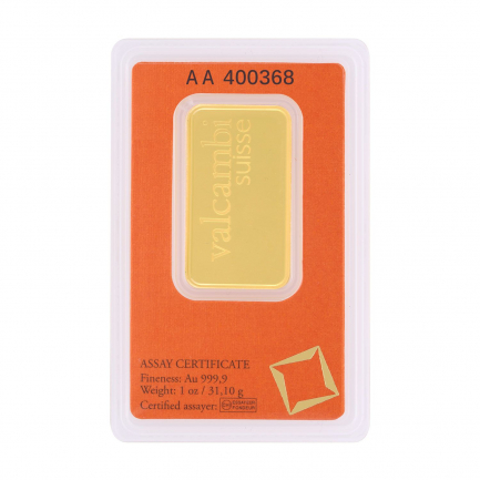 Amira Gold — Valcambi Suisse 999.9 Purity 31 Grams Gold Bar