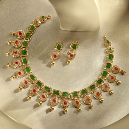 Amira Gold — Gemstone Necklace Set