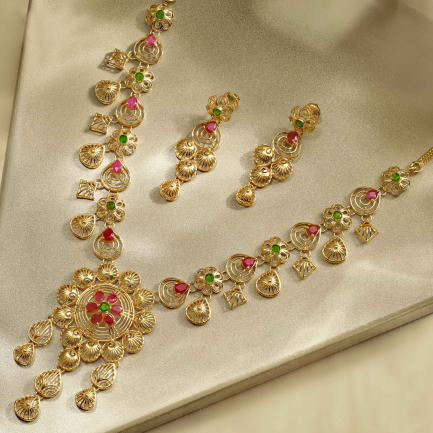 Amira Gold — Gemstone Necklace Set