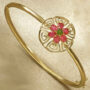 Amira Gold — Gemstone Bangle