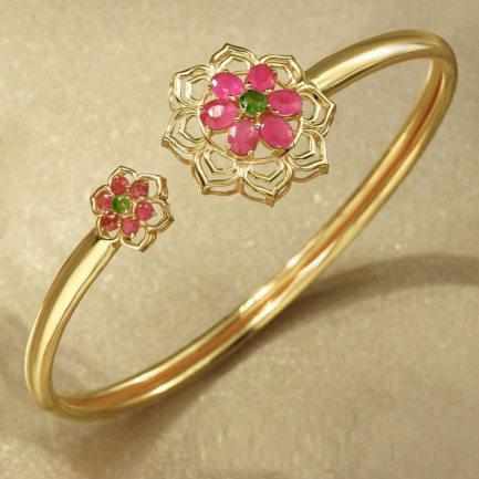 Amira Gold — Gemstone Bangle