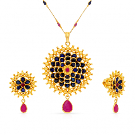 Amira Gold — Gemstone Pendant Set