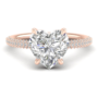 Amira Gold — Alma: Heart Diamond Solitaire micro pave band