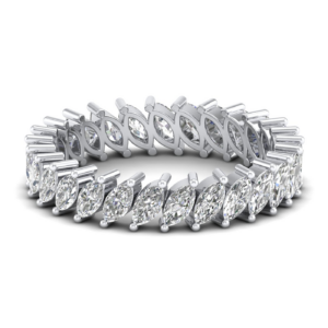 Amira Gold — Certified Marquise Diamond Eternity Band